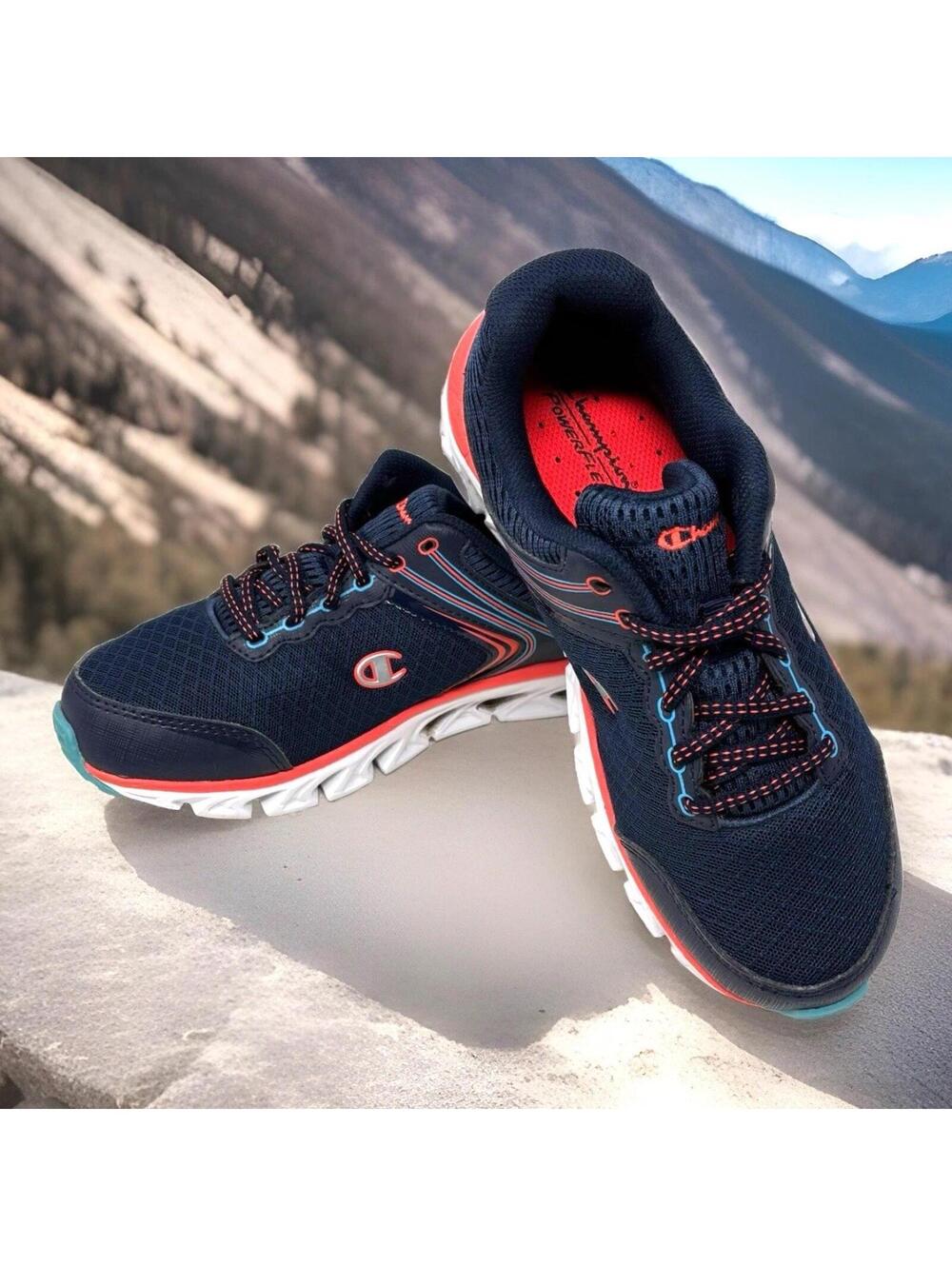 Champion Flexion Runner Women's 5.5 Navy Lightweight Flexible Walking Shoes EUC